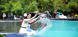 Swimming pool, a sometimes neighborhood amenity